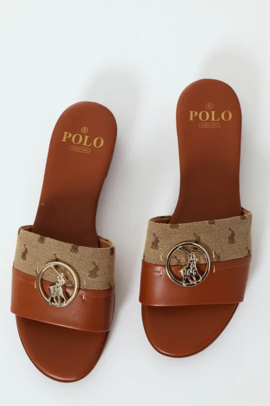 Jacquard Mule Sandal - Stone sold by Edgars