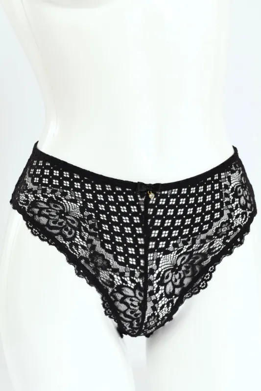 Full Lace Midi Panties - Black sold by Edgars 
