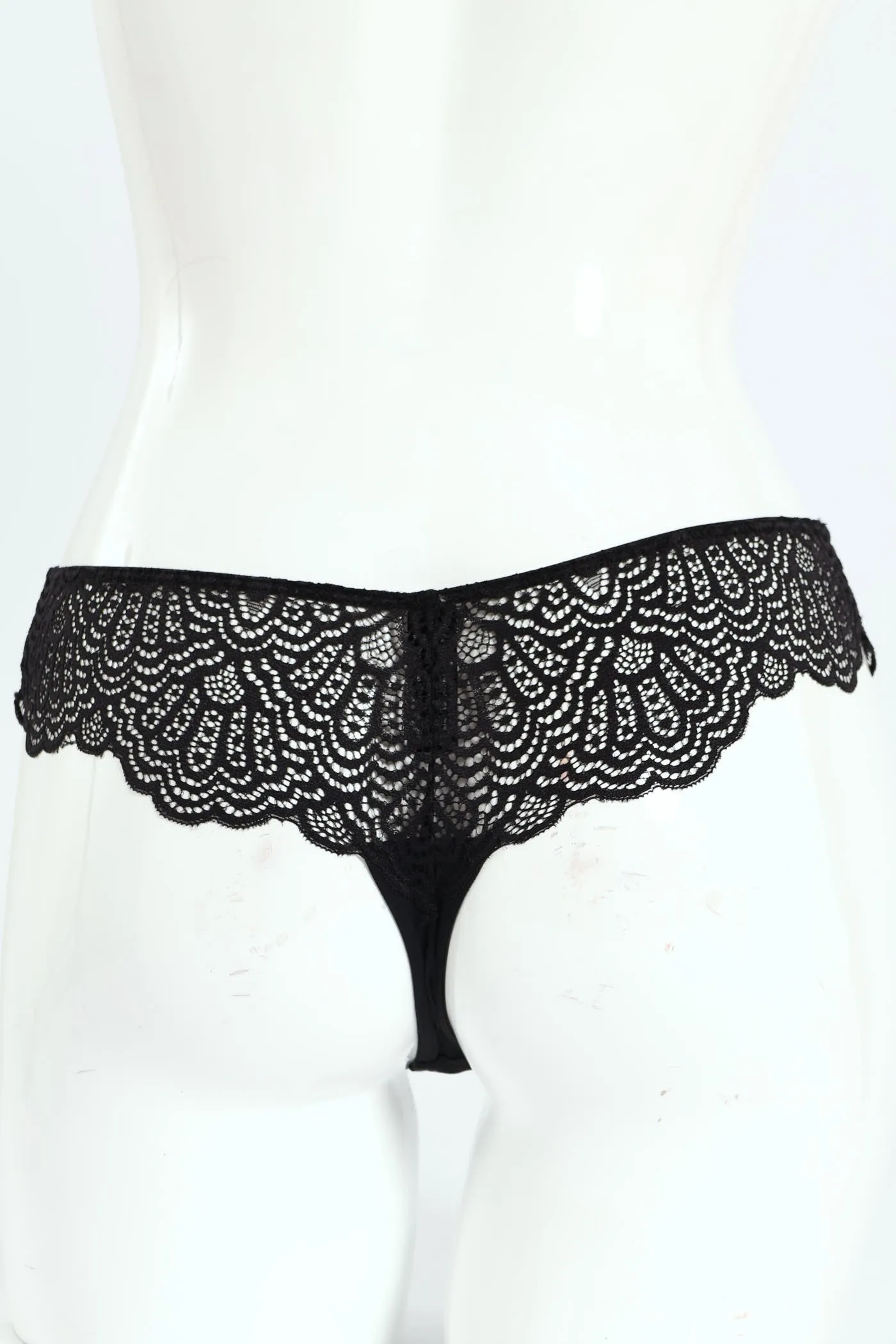 Microfibre & Lace Combo Thong Panty - Black sold by Edgars product image thumbnail 2