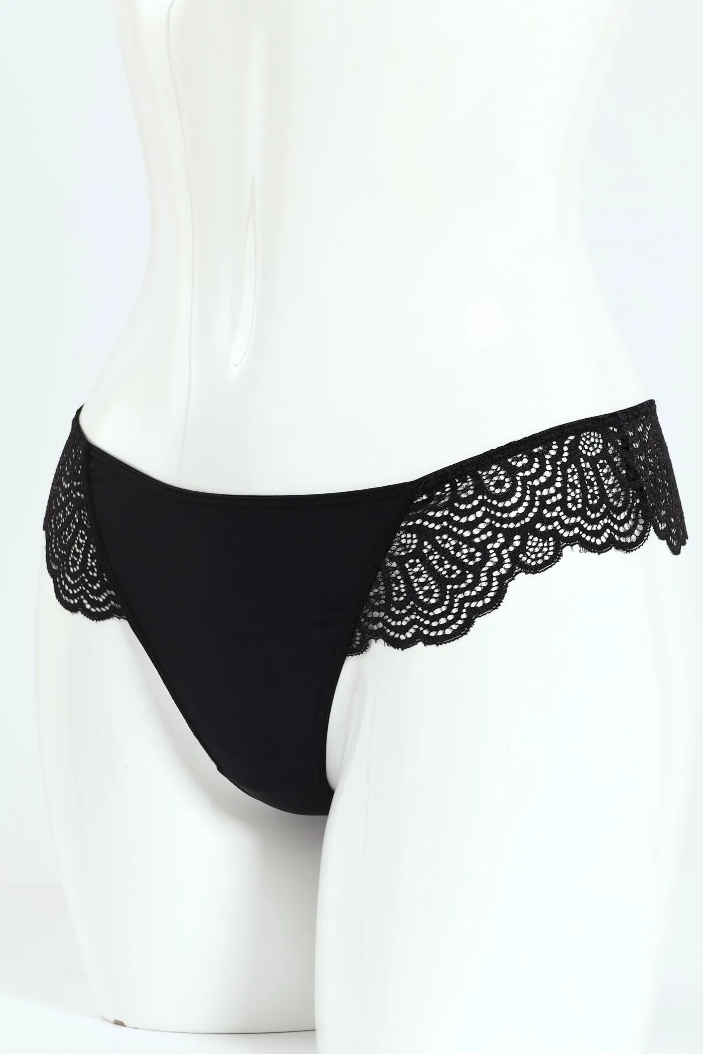 Microfibre & Lace Combo Thong Panty - Black sold by Edgars product image thumbnail 3
