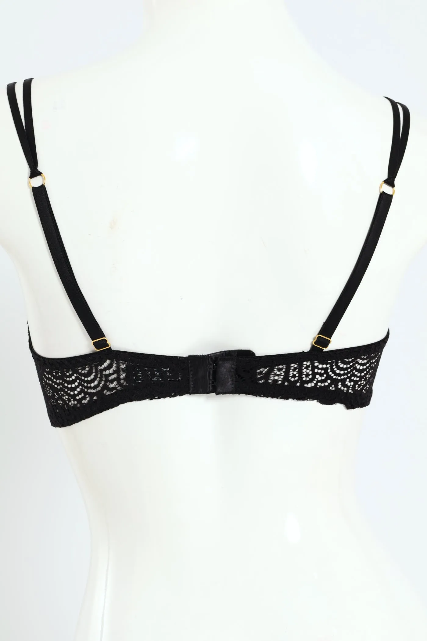 Microfibre & Lace Combo Panel Balconette Bra - Black sold by Edgars product image thumbnail 2