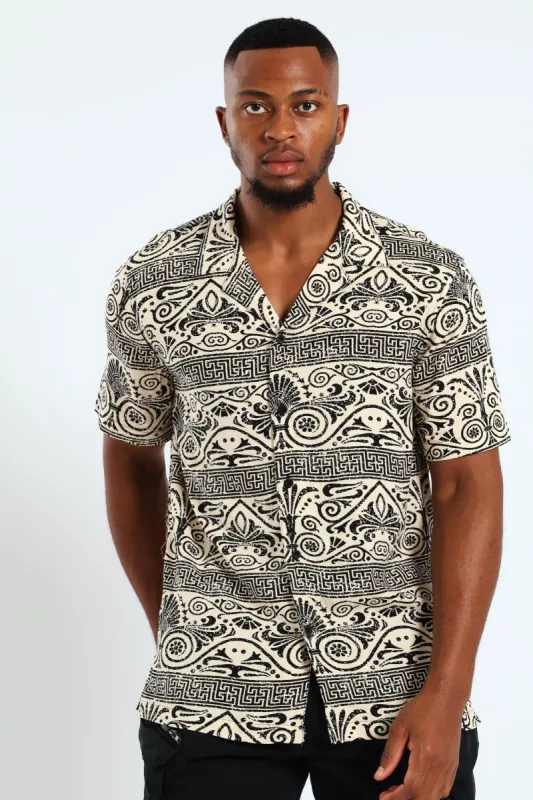 Villa Print Shirt - Off White sold by Edgars