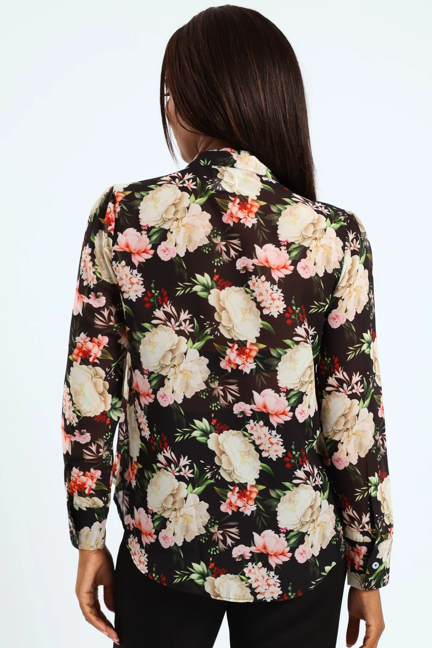 Kitty Bow Romantic Floral Blouse - Black sold by Edgars product image thumbnail 4