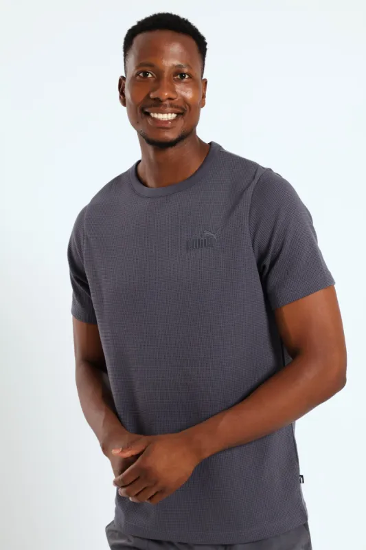 Essentials Elevated Waffle Tee - Dark Grey sold by Edgars