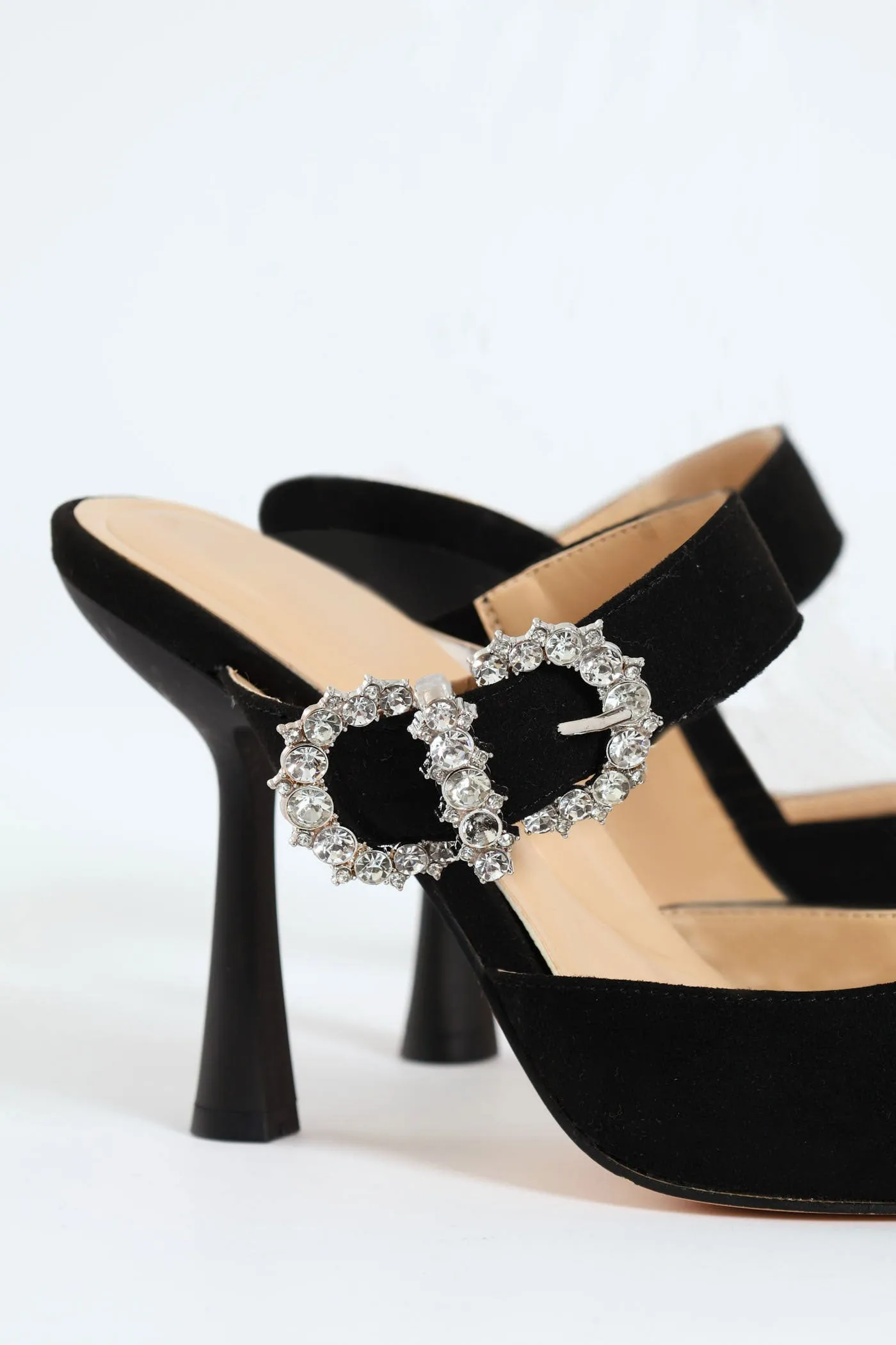 Diamante Crusted Buckle Strap Mule Heel - Black sold by Edgars product image thumbnail 4