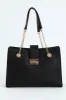 Chain Detail Gold Clasp Shopper - Black sold by Edgars