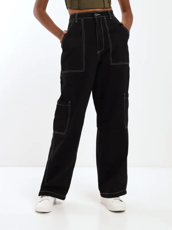 【関税&送料込】Off-White Black Washed Balloon Jeans Off White Off-White™ Black washed balloon jeans | Parallel