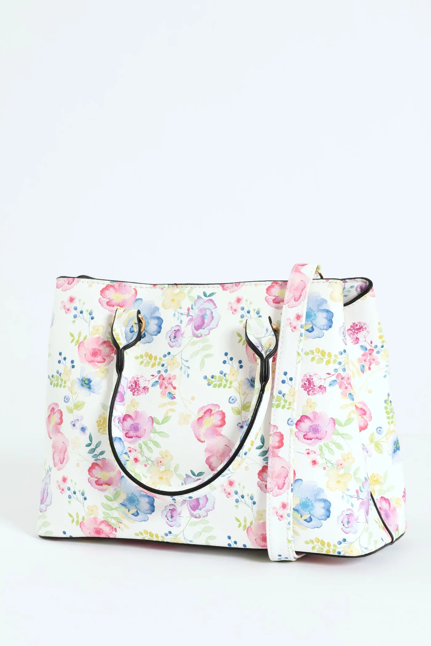 Floral Gold Trim Tote Bag - White sold by Edgars product image thumbnail 5