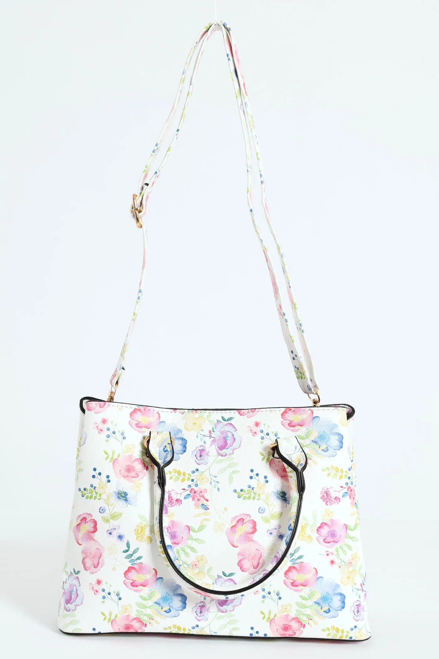 Floral Gold Trim Tote Bag - White sold by Edgars product image thumbnail 4