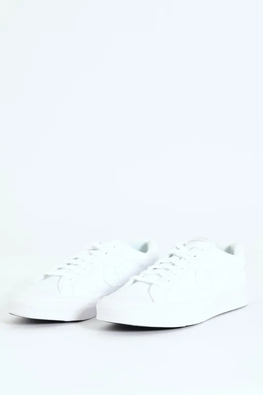 Sport Casual Court Lace Up Sneaker - White sold by Edgars