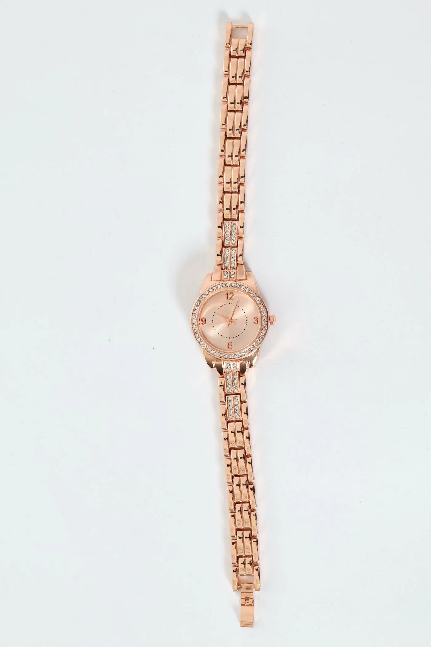 Diamante Detail Watch With Metal Strap - Rose Gold sold by Edgars product image thumbnail 3