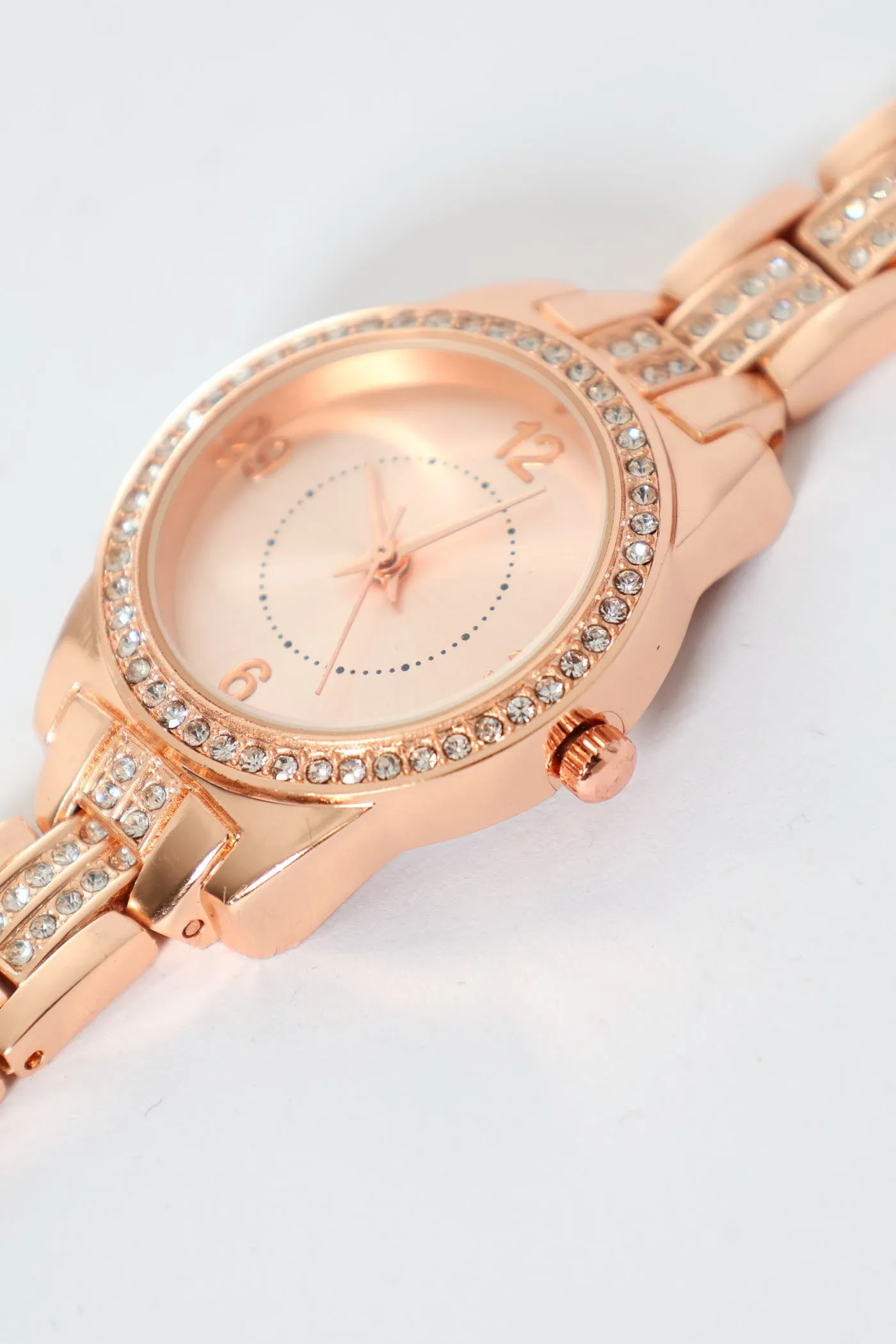 Diamante Detail Watch With Metal Strap - Rose Gold sold by Edgars product image thumbnail 2