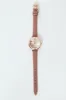 Round Flower Detail Watch With Pu Strap - Mauve sold by Edgars