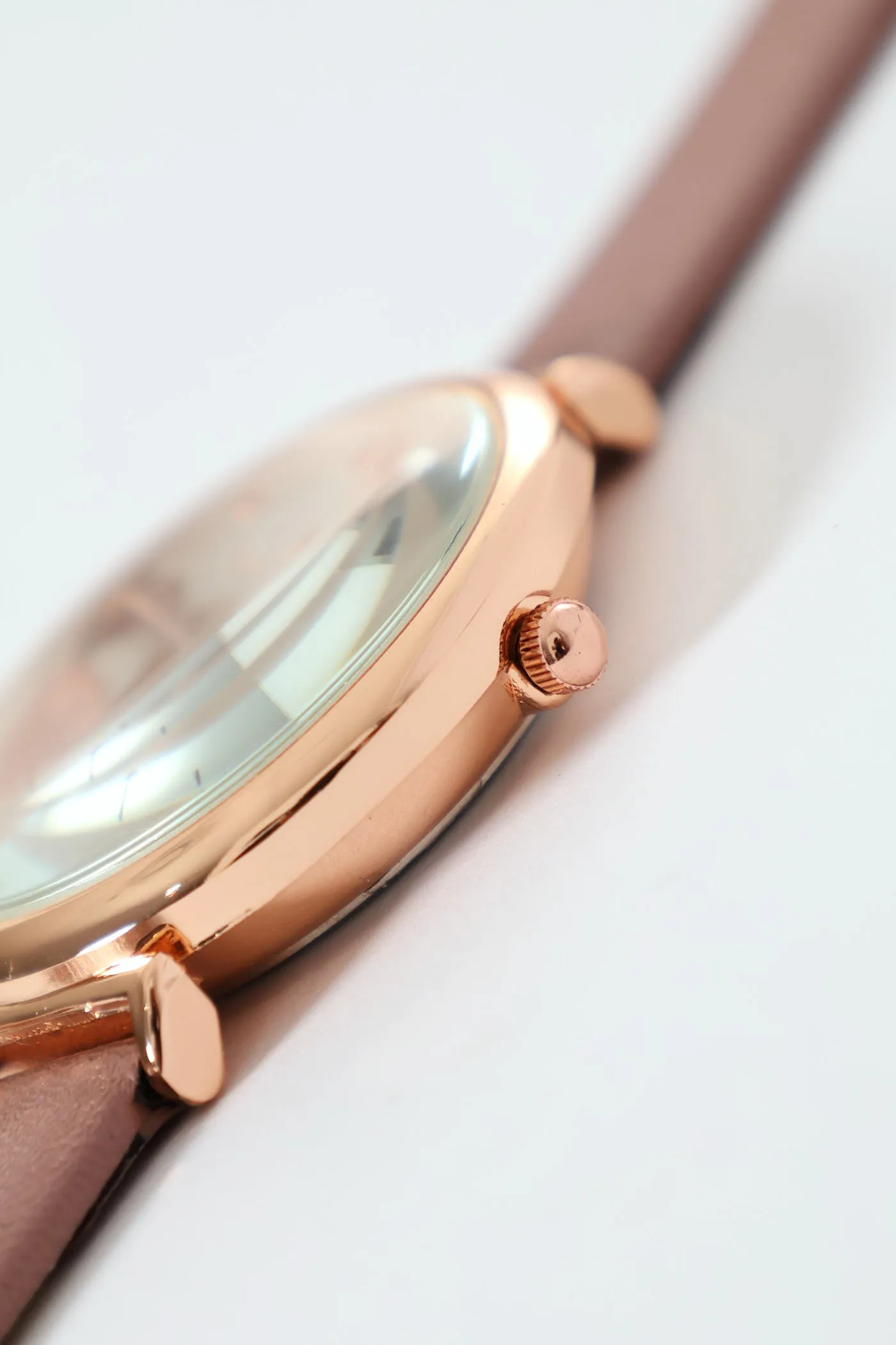 Round Flower Detail Watch With Pu Strap - Mauve sold by Edgars product image thumbnail 3