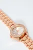 Diamante Butterfly Detail Watch With Metal Strap - Rose Gold sold by Edgars 