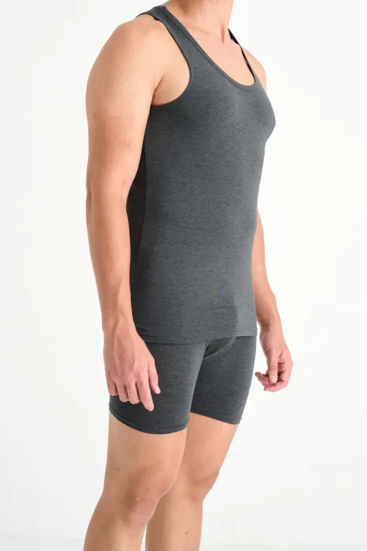 Modal Stretch Melange Vest - Charcoal sold by Edgars 