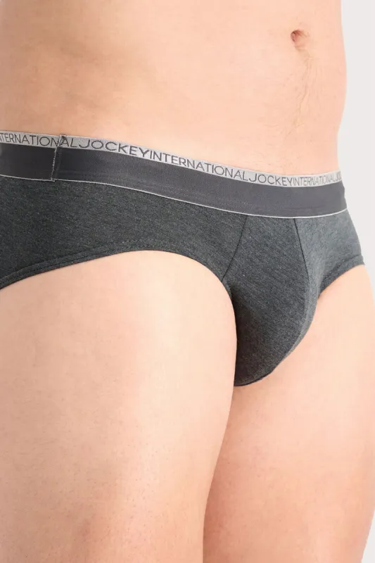Single Modal Stretch Melange Brief - Charcoal sold by Edgars 