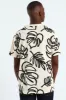 Tropical Spray Allover Print Tee - Off White sold by Edgars 
