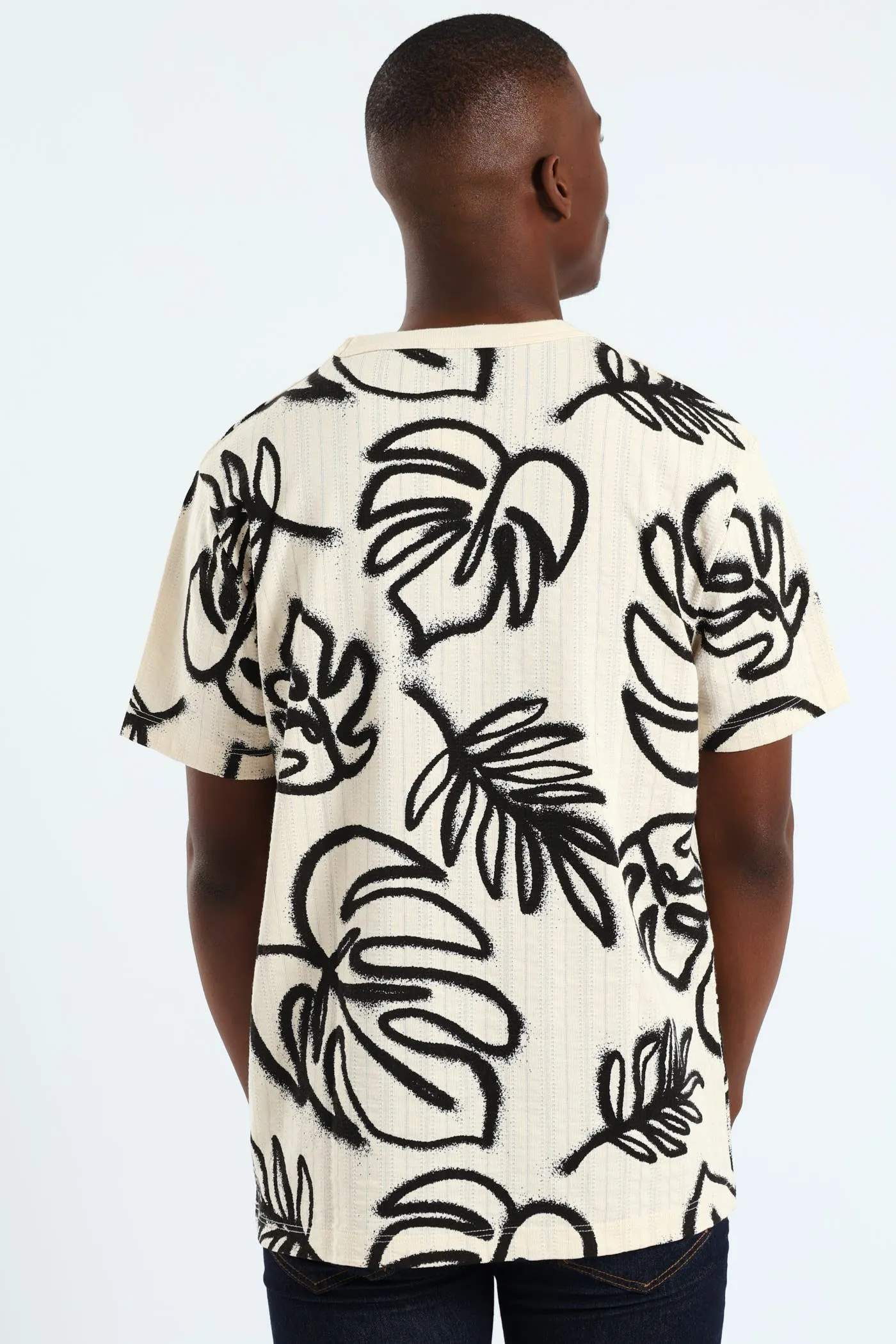 Tropical Spray Allover Print Tee - Off White sold by Edgars product image thumbnail 3