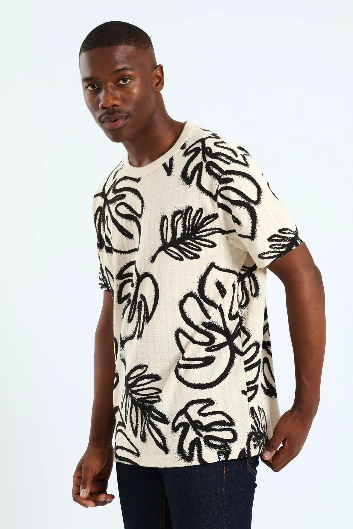 Tropical Spray Allover Print Tee - Off White sold by Edgars product image thumbnail 2