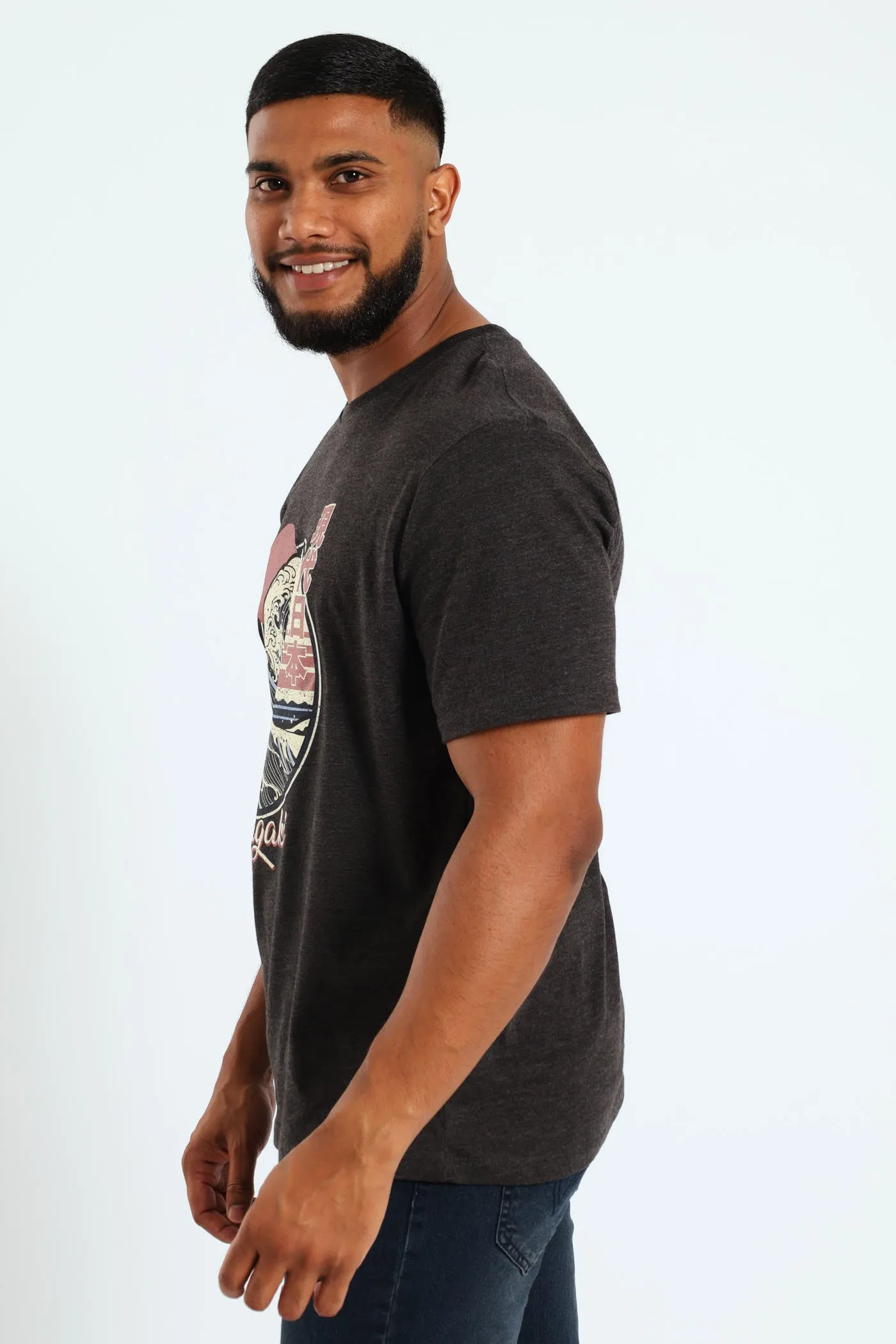 Pacific Wave Tee - Charcoal Melange sold by Edgars product image thumbnail 2