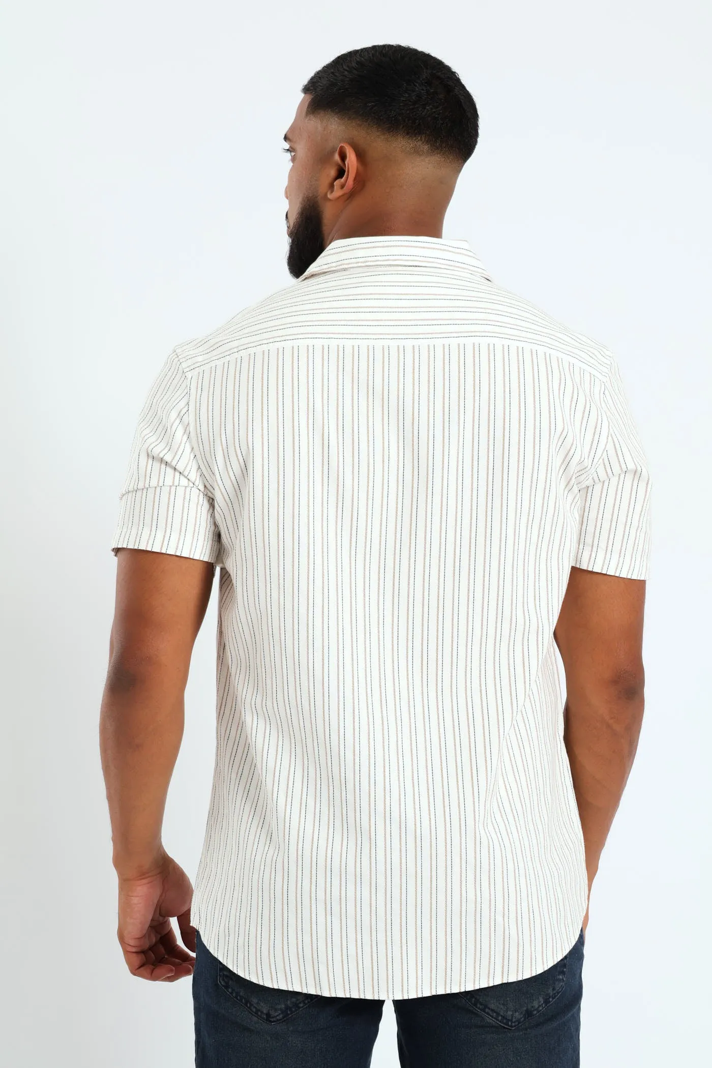Revere Surface Stripe Shirt - Off White sold by Edgars product image thumbnail 3