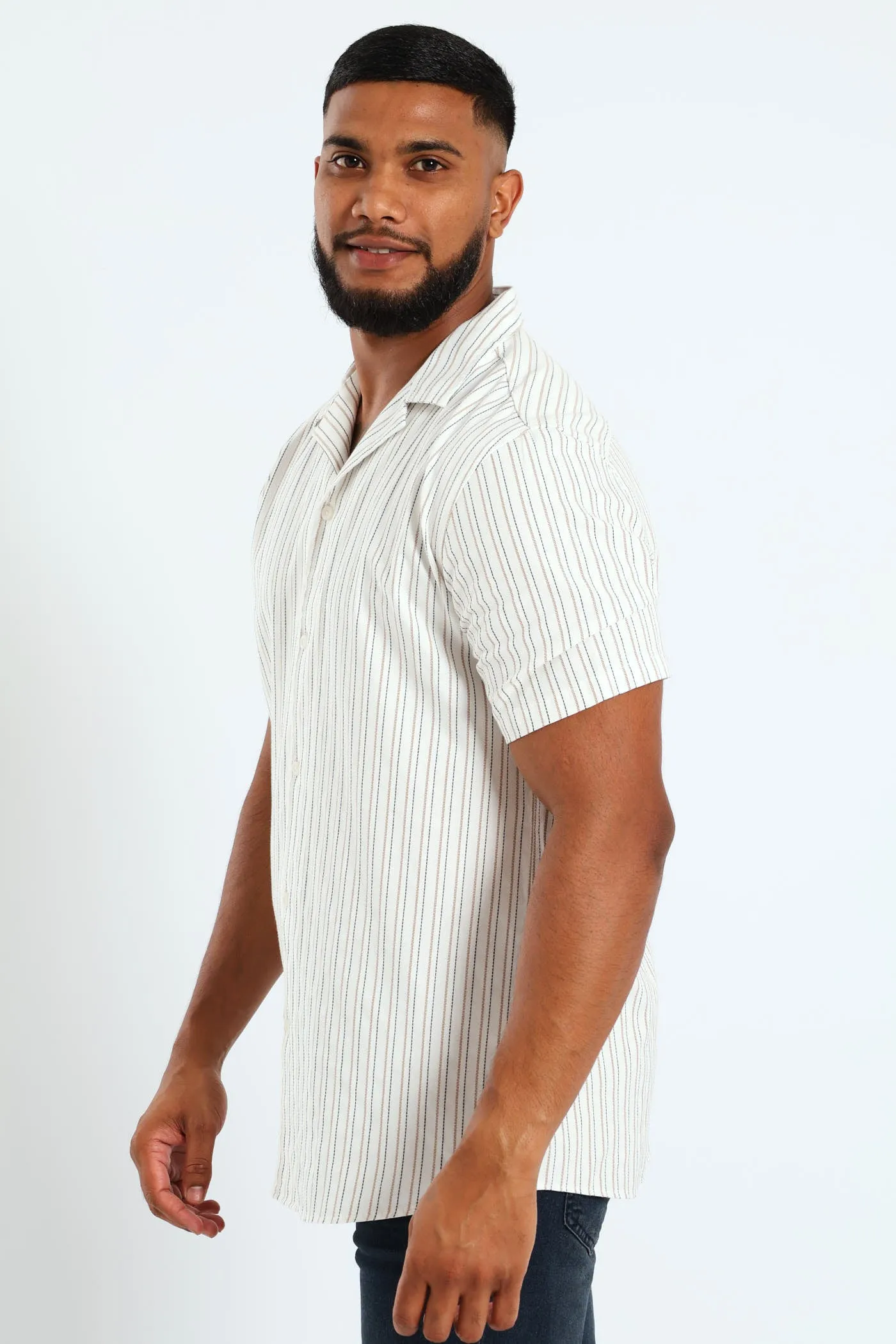 Revere Surface Stripe Shirt - Off White sold by Edgars product image thumbnail 2