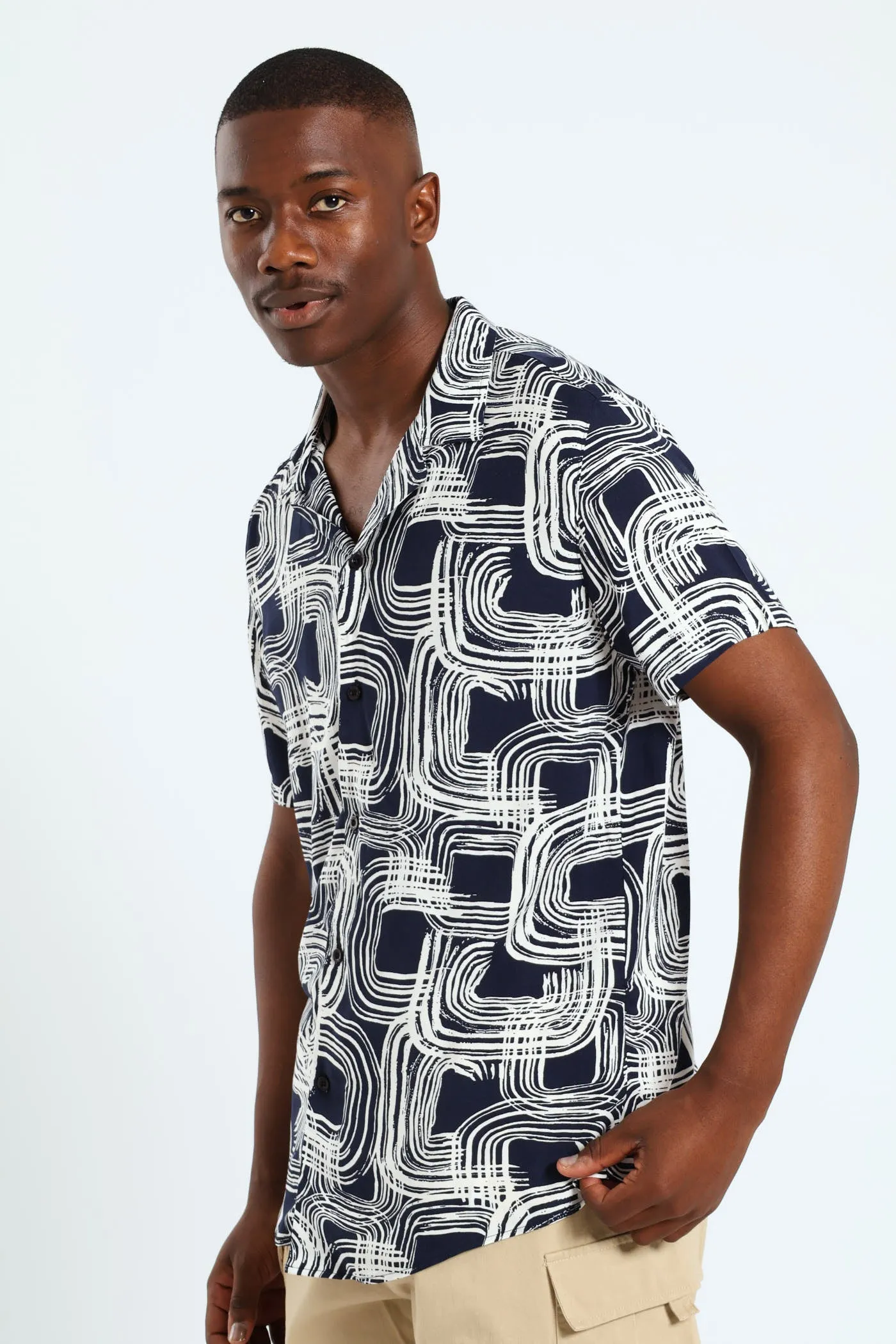 Paint Stroke Shirt - Navy sold by Edgars product image thumbnail 2