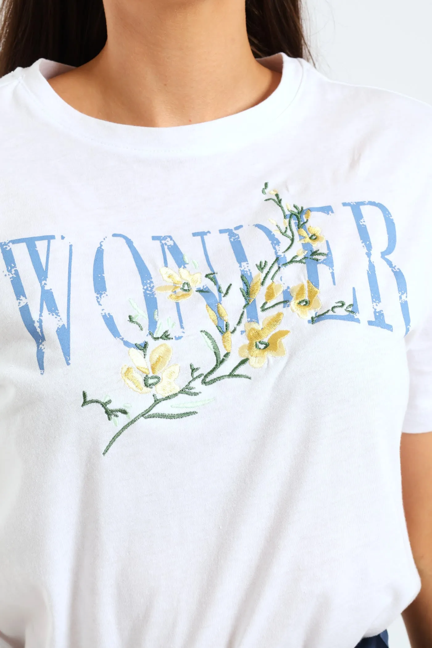 Embroidered Flower Wonder Tee - White sold by Edgars product image thumbnail 4