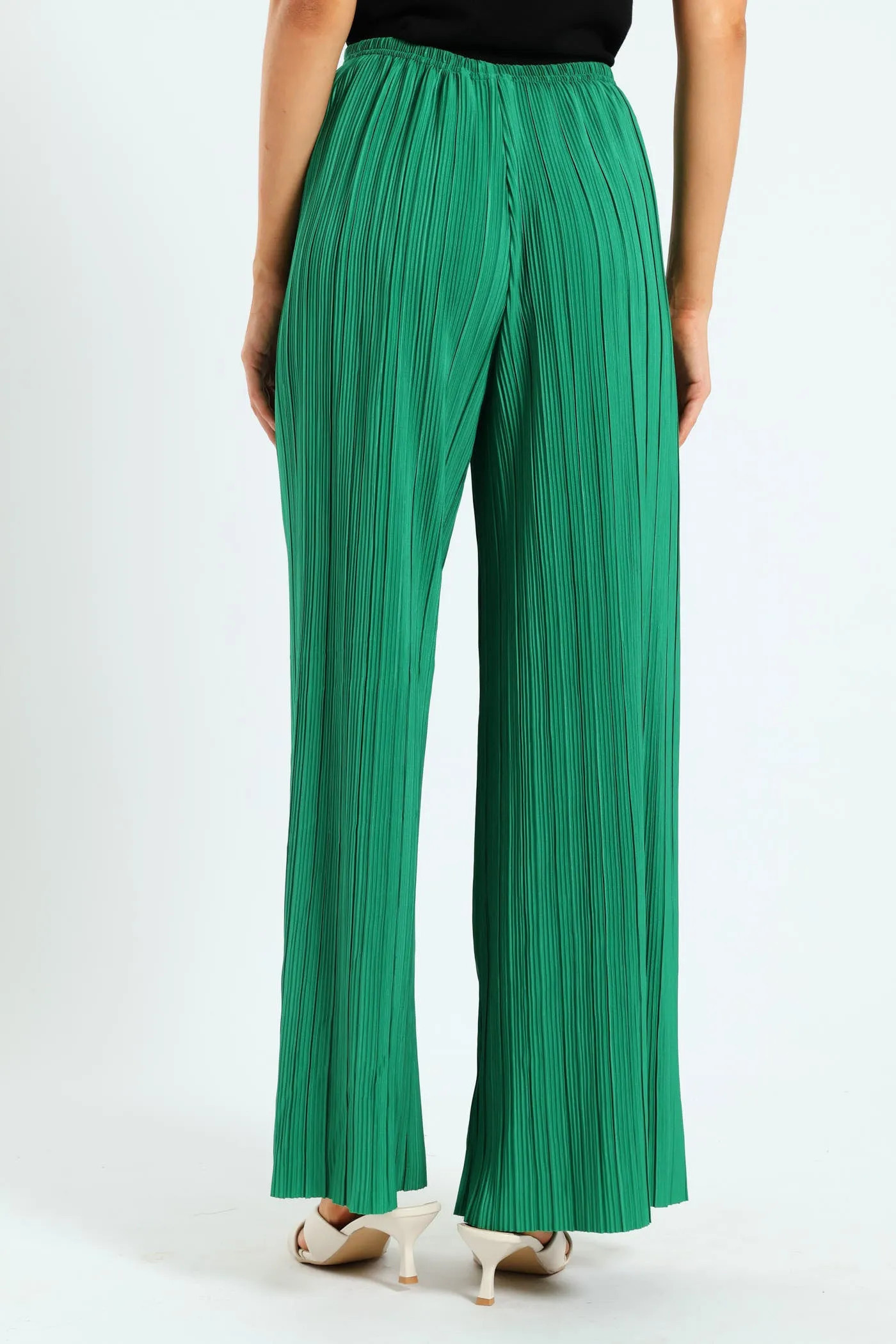 Plisse Wideleg Pants - Emerald sold by Edgars product image thumbnail 4