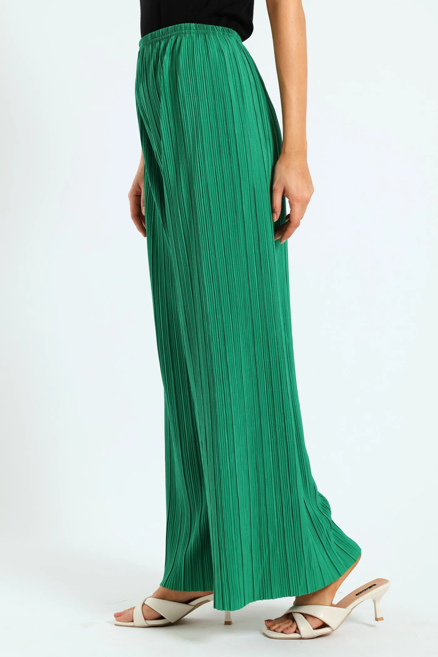 Plisse Wideleg Pants - Emerald sold by Edgars product image thumbnail 3