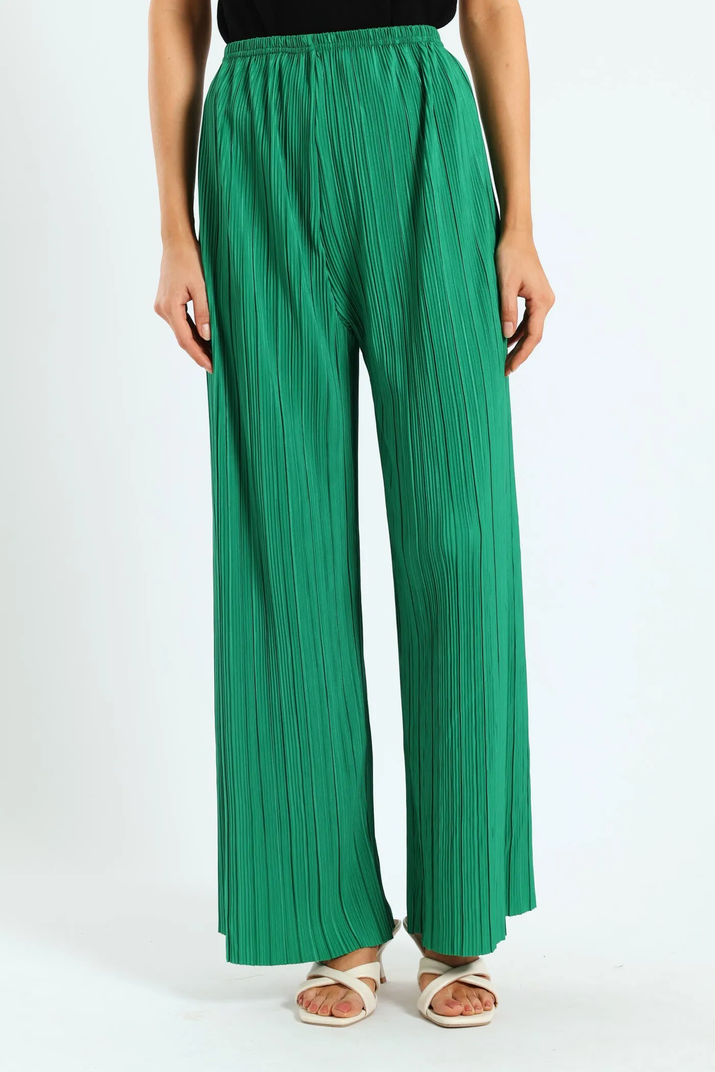 Plisse Wideleg Pants - Emerald sold by Edgars product image thumbnail 2