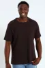 Basic Grid Waffle Tee - Chocolate sold by Edgars