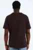 Basic Grid Waffle Tee - Chocolate sold by Edgars