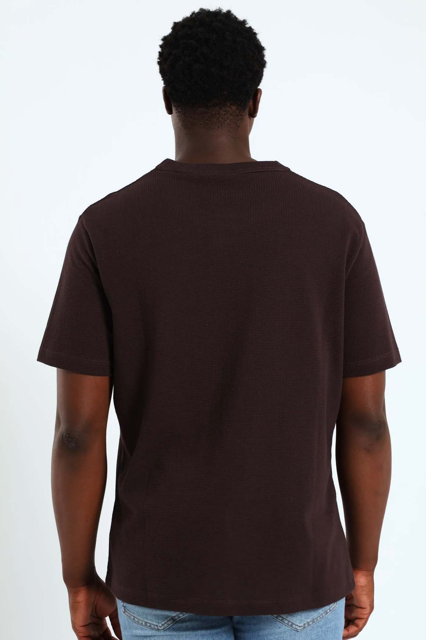 Basic Grid Waffle Tee - Chocolate sold by Edgars product image thumbnail 3