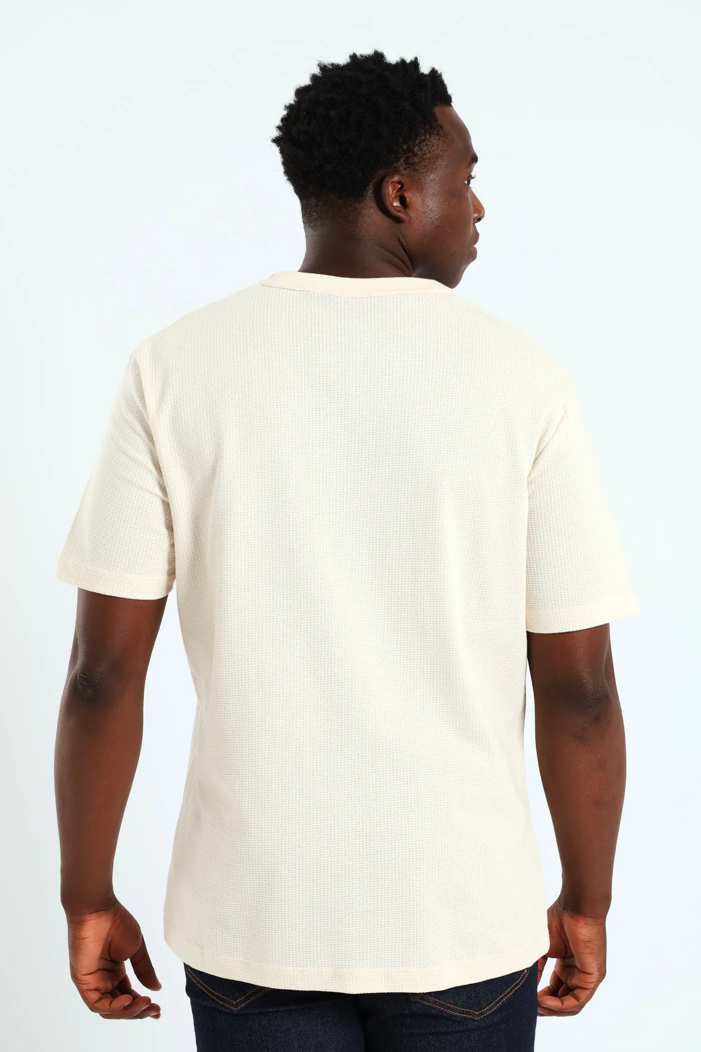 Basic Grid Waffle Tee - Off White sold by Edgars product image thumbnail 3