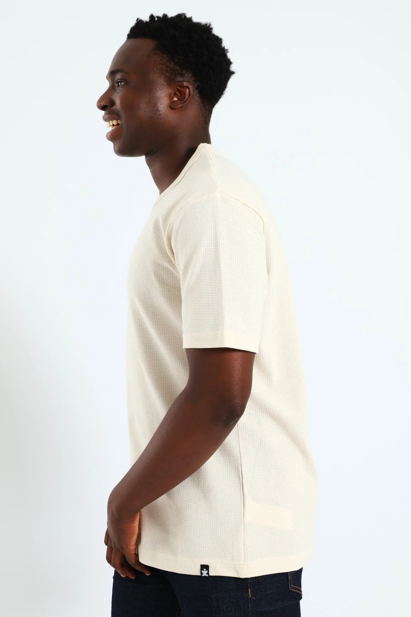 Basic Grid Waffle Tee - Off White sold by Edgars product image thumbnail 2