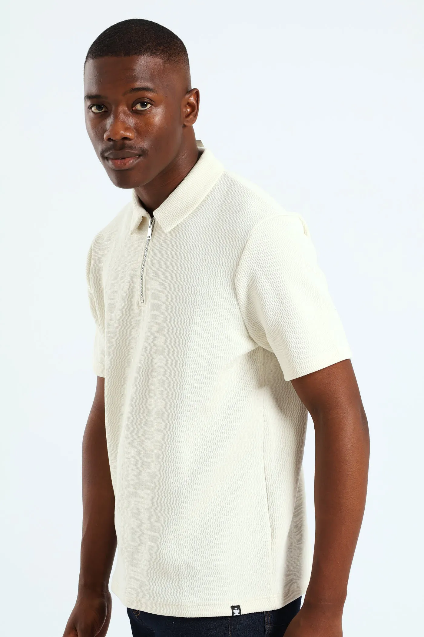 Block Qulit Zip Golfer - Off White sold by Edgars product image thumbnail 2