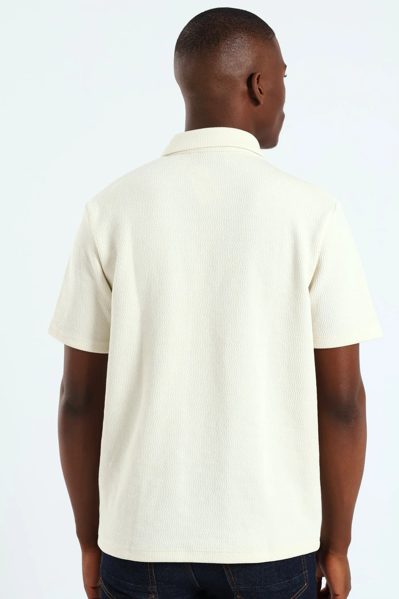 Block Qulit Zip Golfer - Off White sold by Edgars product image thumbnail 3