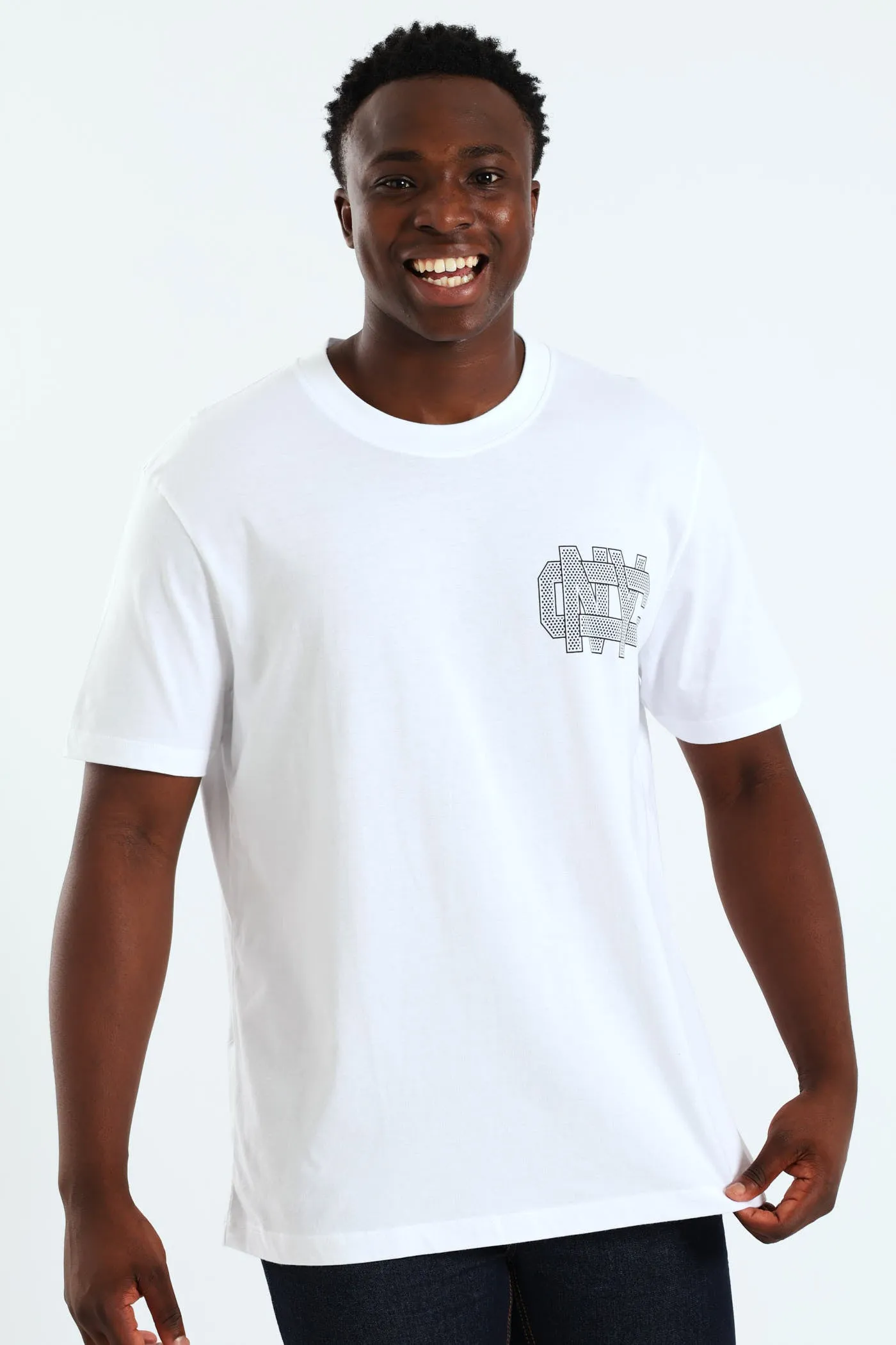 NYC Sporty Print Tee - White sold by Edgars