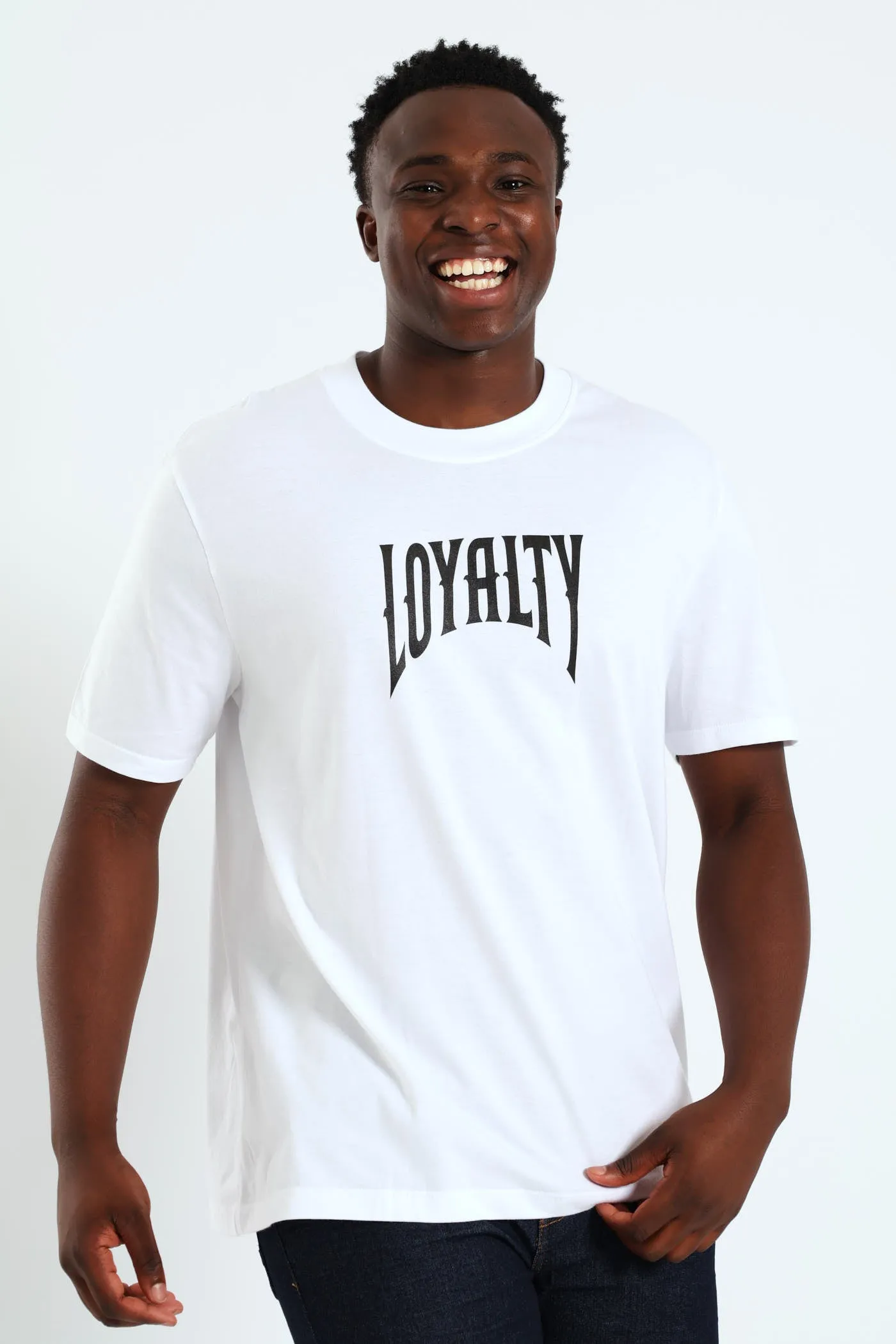 Key Cross Front & Back Tee - White sold by Edgars