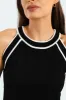 Contrast Tipped Tank - Black/White sold by Edgars