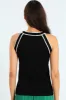 Contrast Tipped Tank - Black/White sold by Edgars