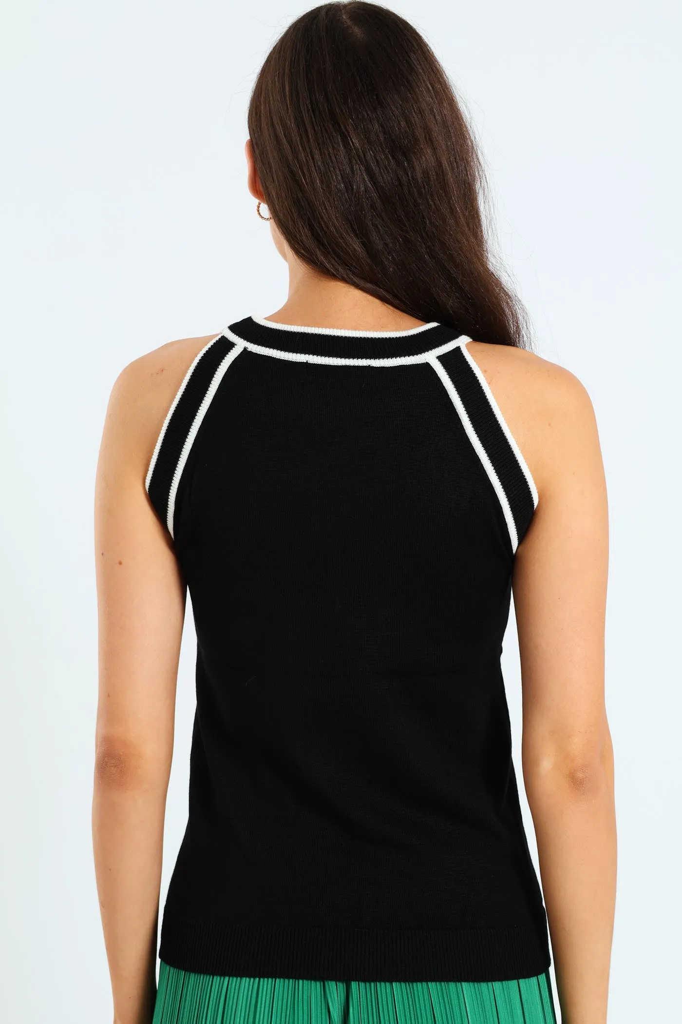 Contrast Tipped Tank - Black/White sold by Edgars product image thumbnail 3