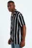 Short Sleeve Stripe Shirt - Black sold by Edgars