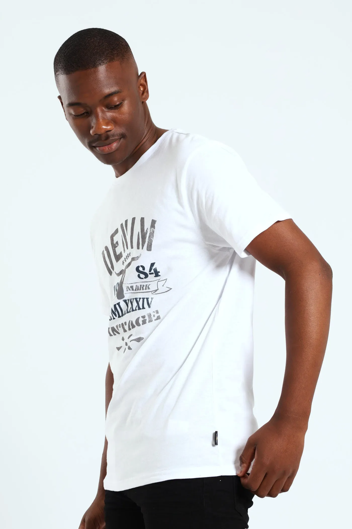 Basic Print Short Sleeve Tee - White sold by Edgars product image thumbnail 2