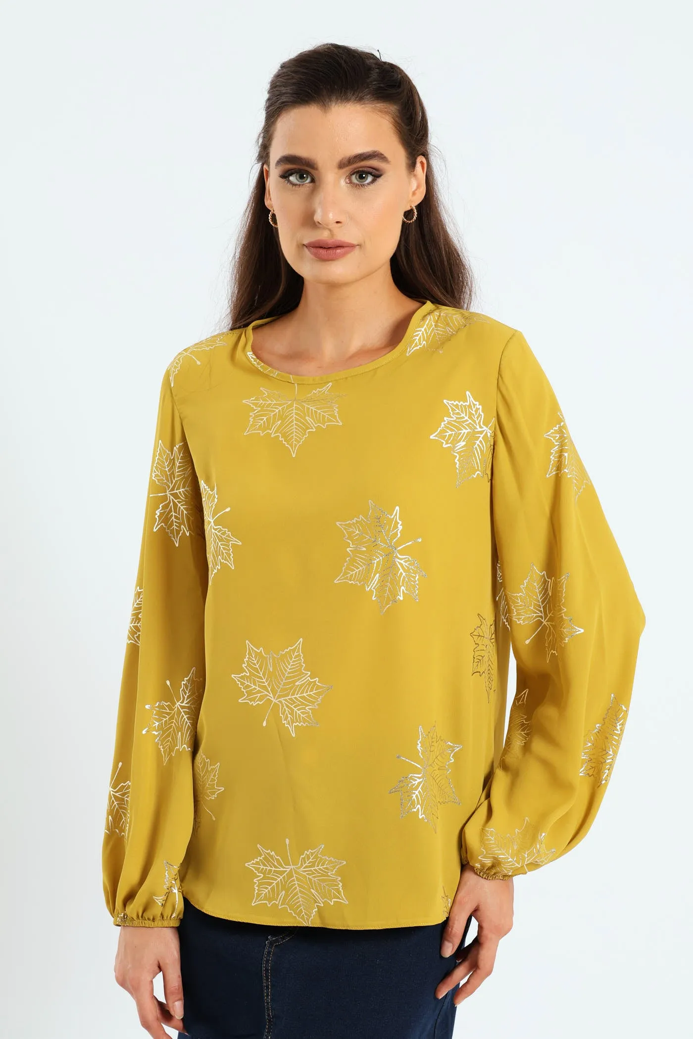 Long Sleeve Formal Blouse - Mustard sold by Edgars