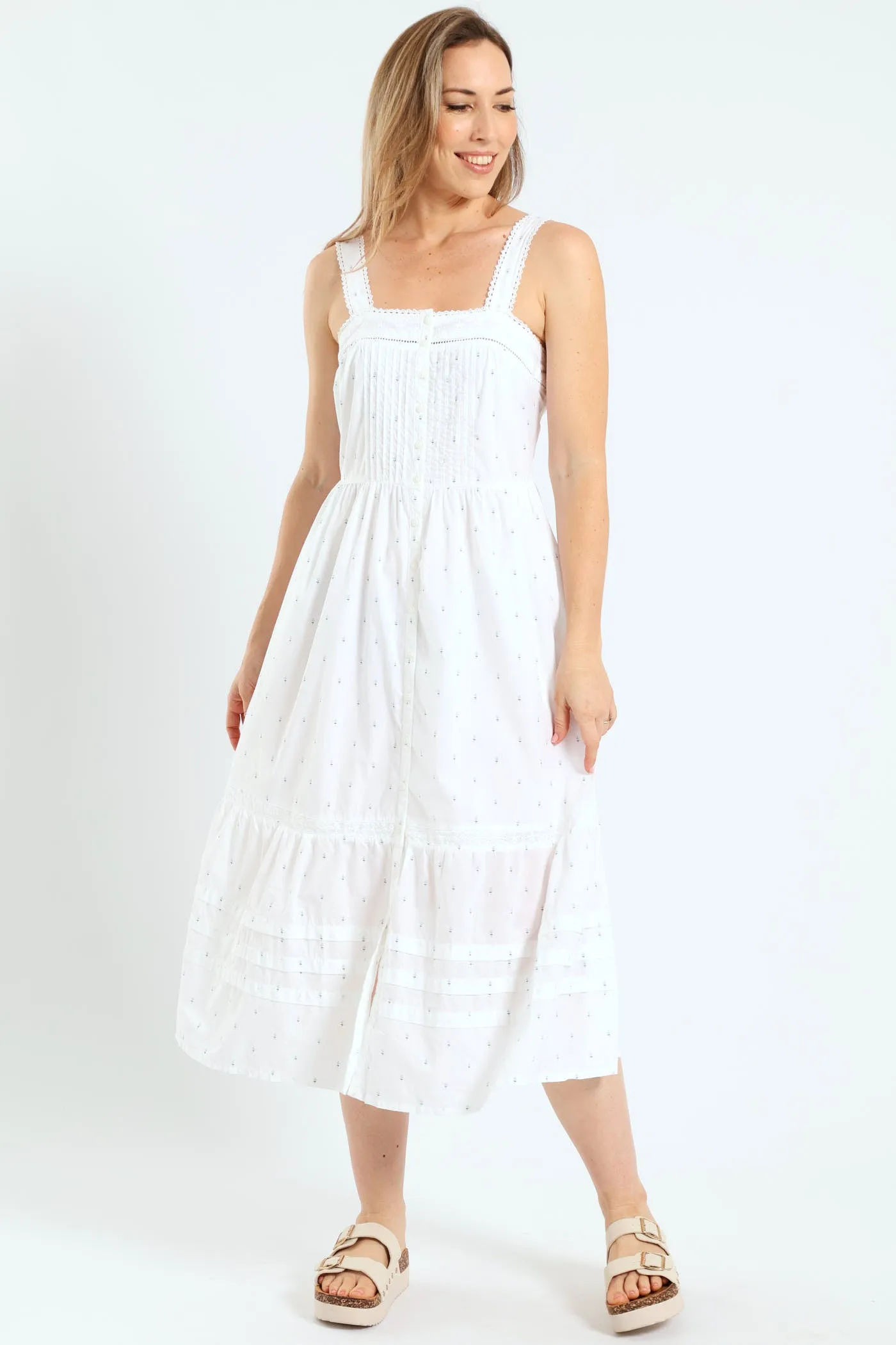 Cici Sleeveless Midi Dress - White sold by Edgars