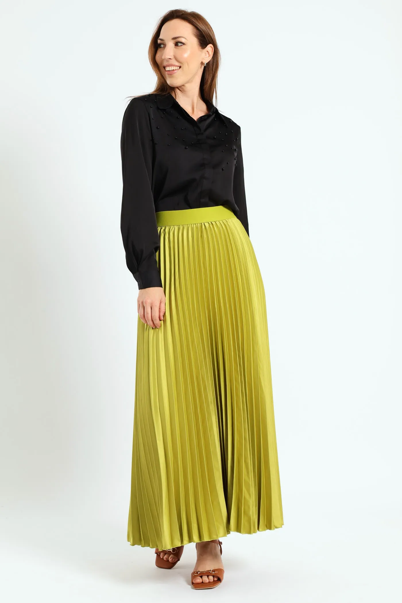 Long Sleeve Pearl Jewel Shirt - Black sold by Edgars