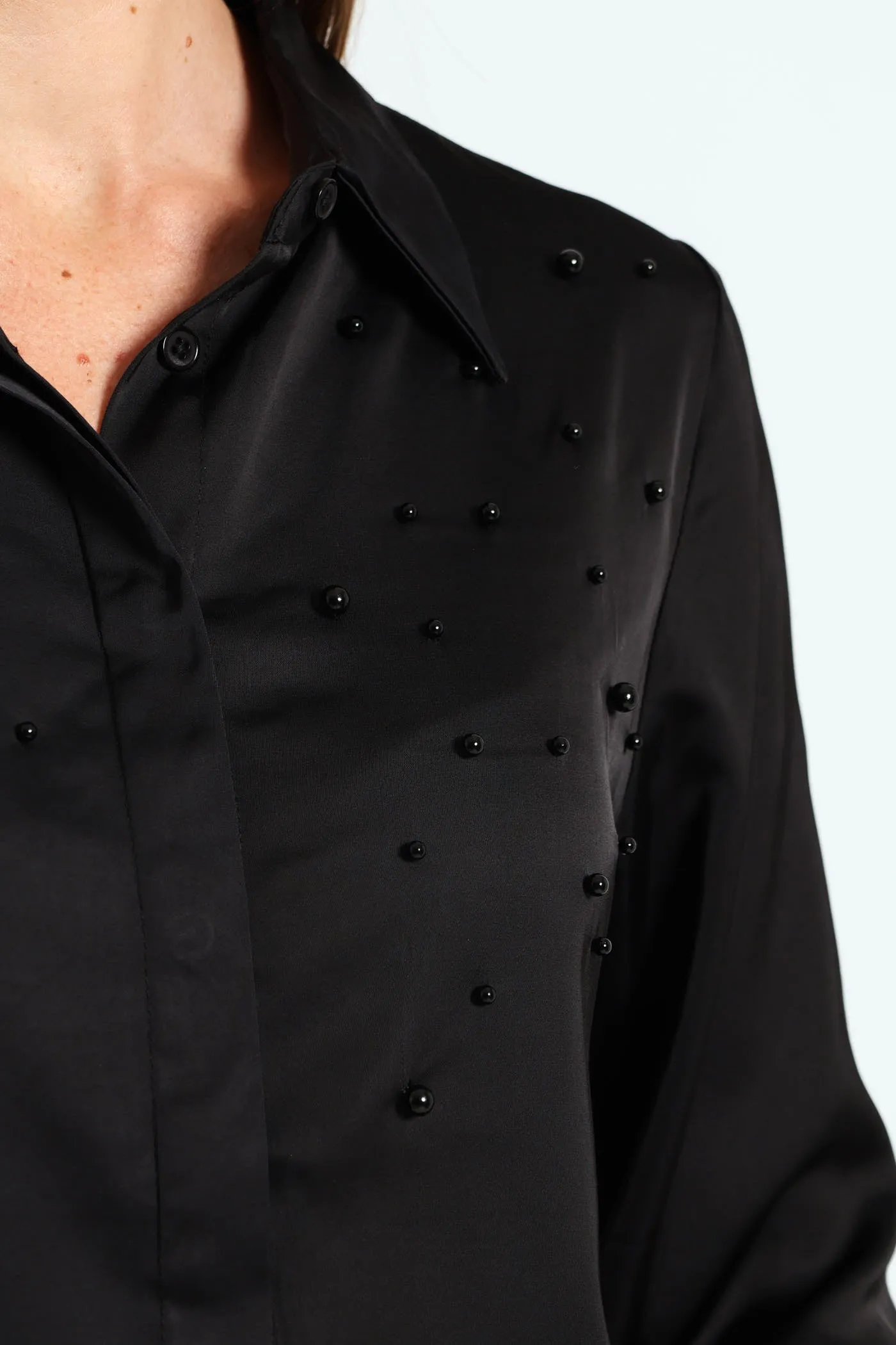 Long Sleeve Pearl Jewel Shirt - Black sold by Edgars product image thumbnail 5